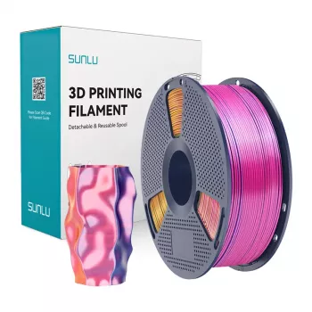 SUNLU PLA+ Silk Tri-Color Filament 1,75 mm 1 kg Rot Gelb Blau
