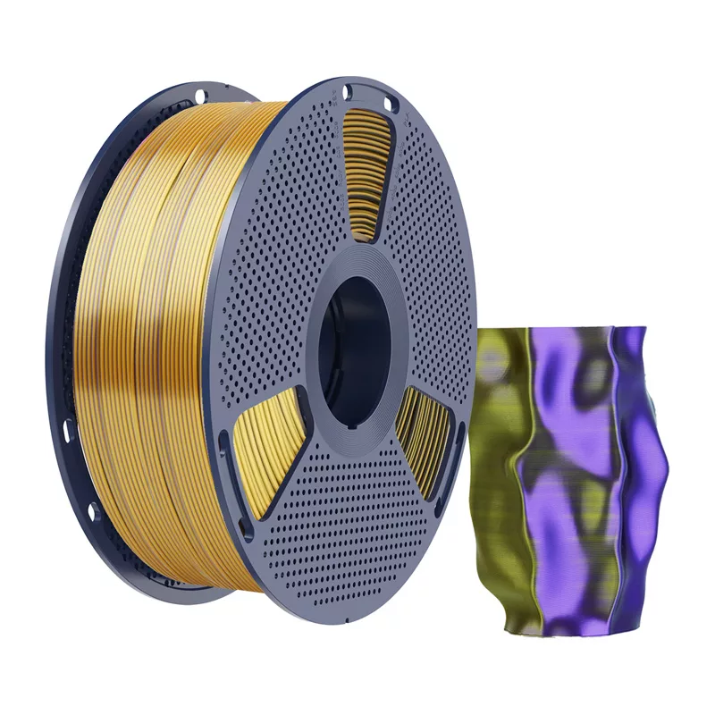 SUNLU PLA+ Silk Tri-Color Filament 1,75 mm 1 kg Schwarz Gold Lila