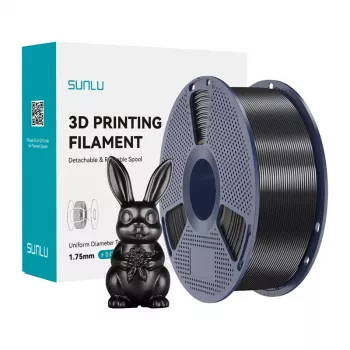 SUNLU PLA+ Silk Filament 1,75 mm Schwarz 1 kg