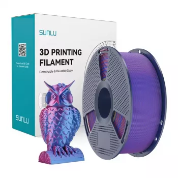 SUNLU PLA+ Silk Dual Color Filament Rot und Blau 1,75 mm 1 kg