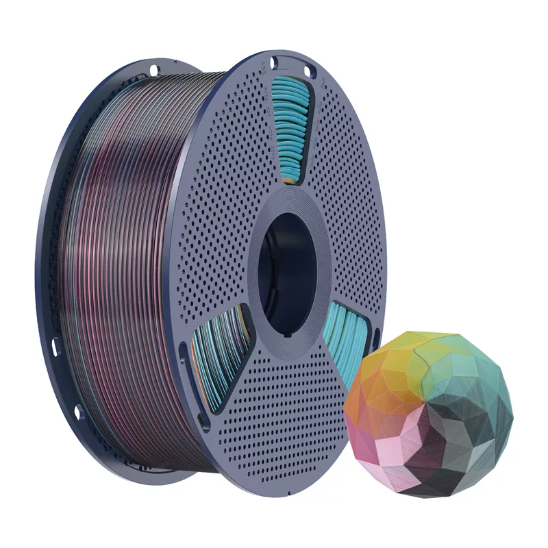 SUNLU PLA+ Silk Forth-Color Filament (Rot-Gelb-Grün-Schwarz) 1,75 mm 1 kg