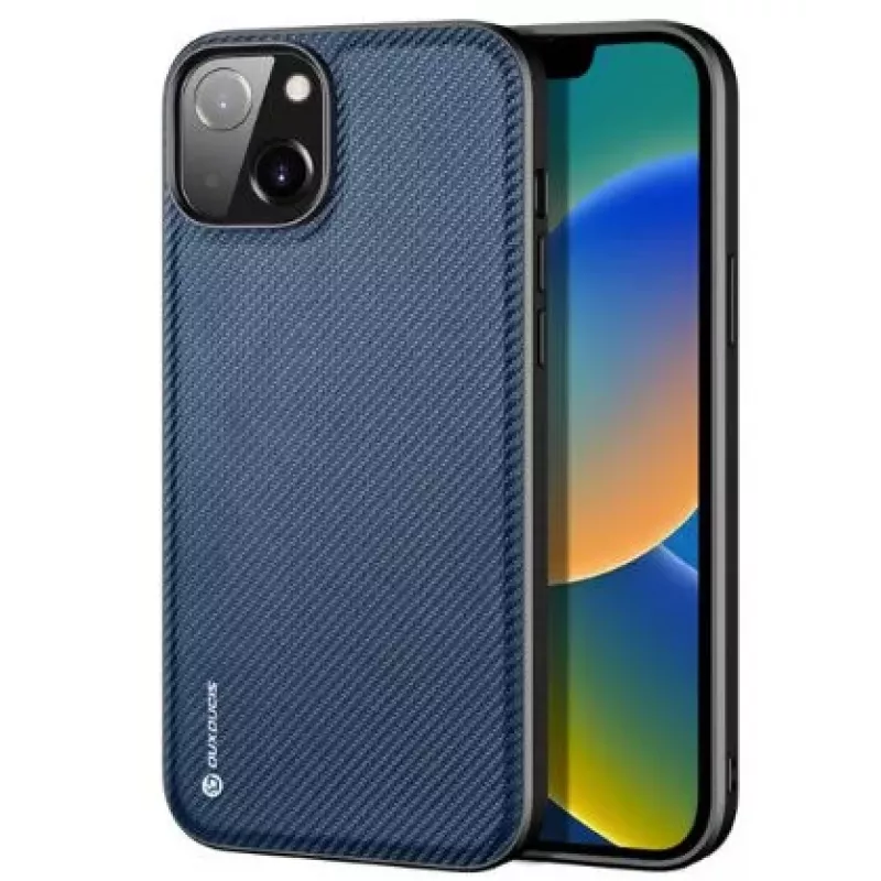 Dux Ducis Apple iPhone 14 Fino Case Cover Nylon-Blau