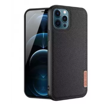 Dux Ducis Fino Case für Apple iPhone 12 Pro Max, Nylon-Material, Schwarz