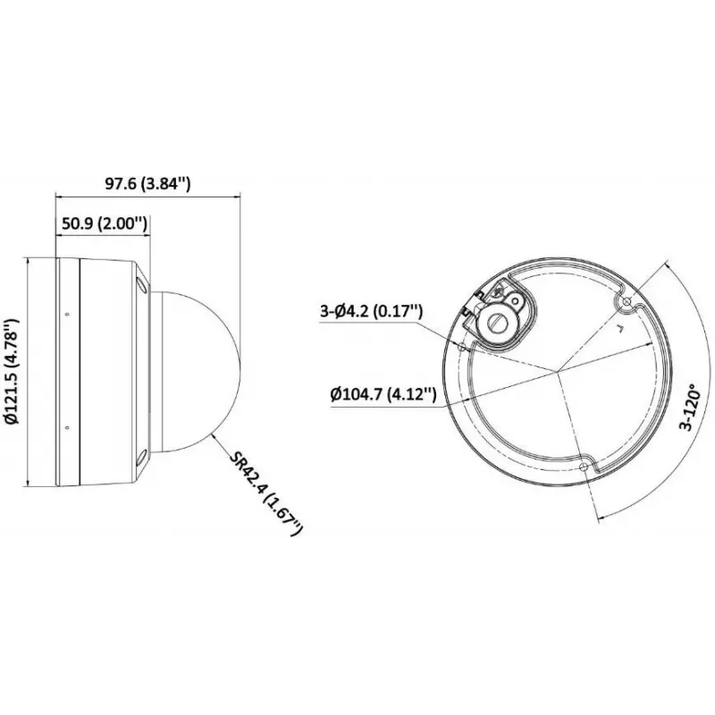 Hikvision DS-2CD1147G3-LIU(2.8mm) 4MP IP-Kamera mit eingebautem Mikrofon, 2,8mm Festbrennweitenobjektiv, IR & Weißlicht, IP67, IK10