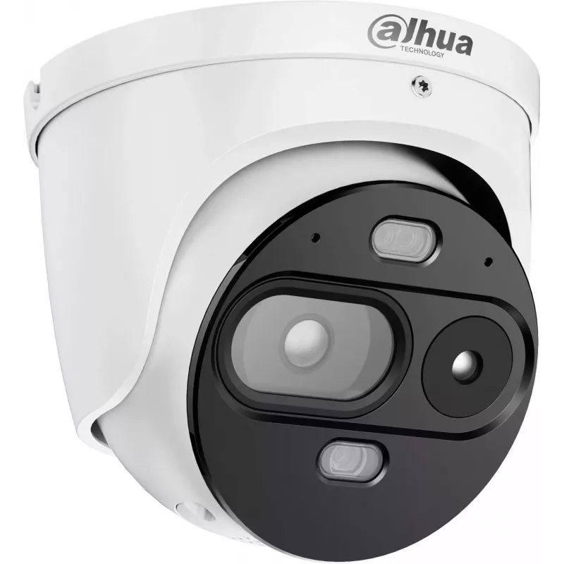 Dahua TPC-DF1241-TB7F6-DW-S8-V1 Wärmebild-IP-Kamera mit Temperaturmessung, 256x192 Wärmebild + 4 MP optisch