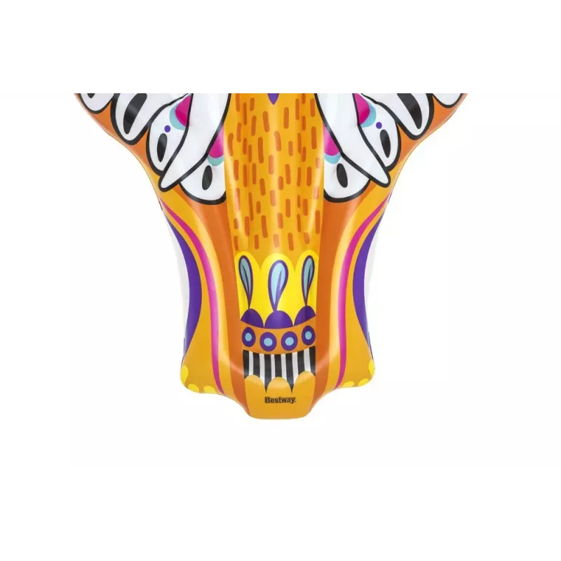 Bestway 43491 Luftmatratze zum Schwimmen 183 x 153 cm aufblasbare schwimmende Insel mit Getränkehaltern