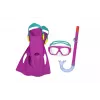 Bestway Tauchset Maske, Schnorchel, Flossen Pink 25019