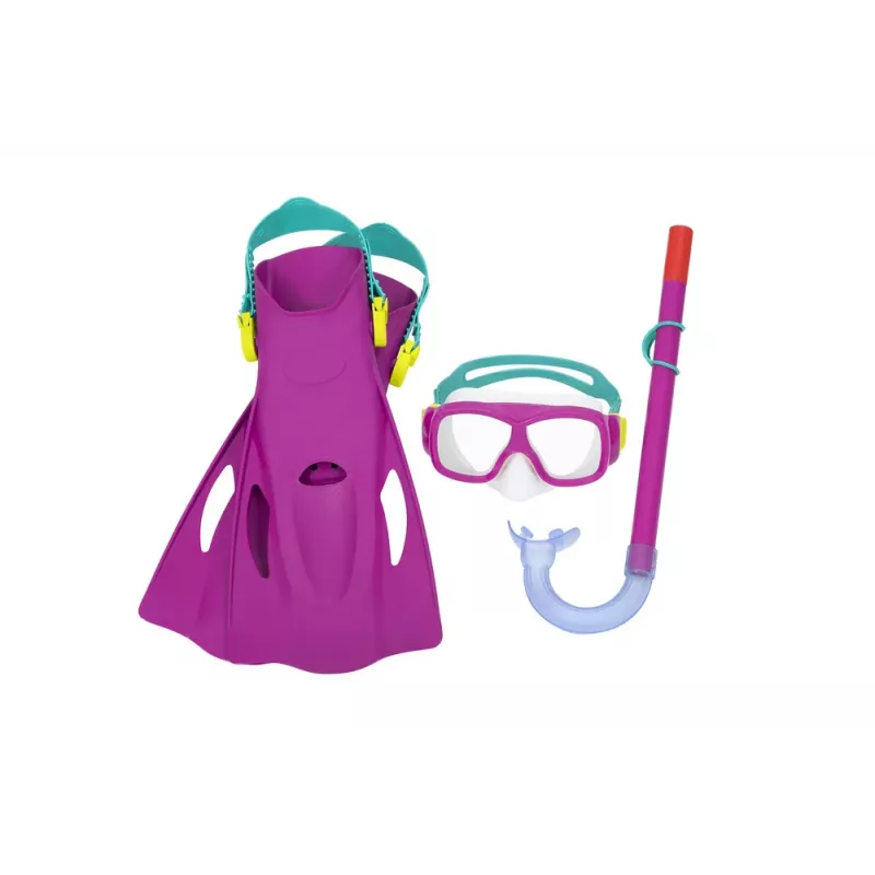 Bestway Tauchset Maske, Schnorchel, Flossen Pink 25019