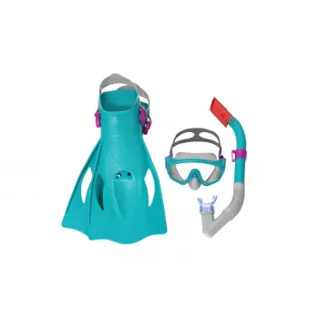 Bestway Tauchset Maske, Schnorchel, Flossen Blau 25020