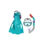 Bestway Tauchset Maske, Schnorchel, Flossen Blau 25020