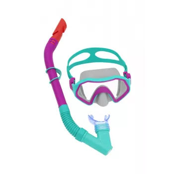 Bestway 25046 Junior Schnorchelset Pink Maske, Flossen, Schnorchel für Kinder 3-6 Jahre