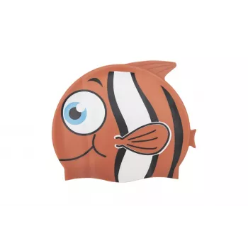 Bestway Hydro-Swim Silikon-Badekappe Orange Fisch für Kinder