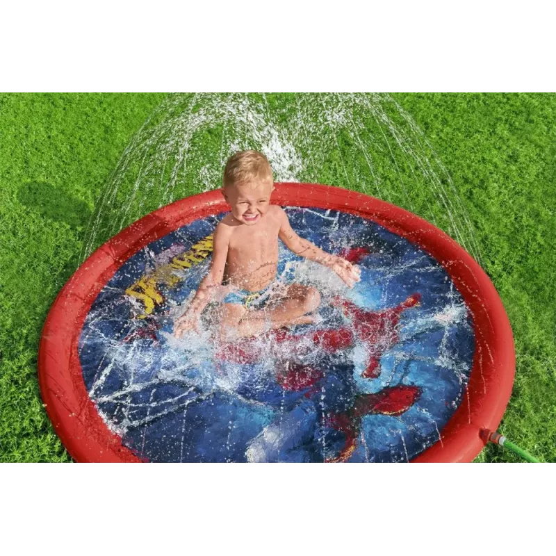 Bestway aufblasbare Planschmatte mit Springbrunnen Spider-Man 165 cm