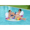 Doppelter aufblasbarer Schwimmring 186 x 116 cm Regenbogen Bestway 43648