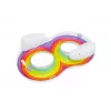 Doppelter aufblasbarer Schwimmring 186 x 116 cm Regenbogen Bestway 43648