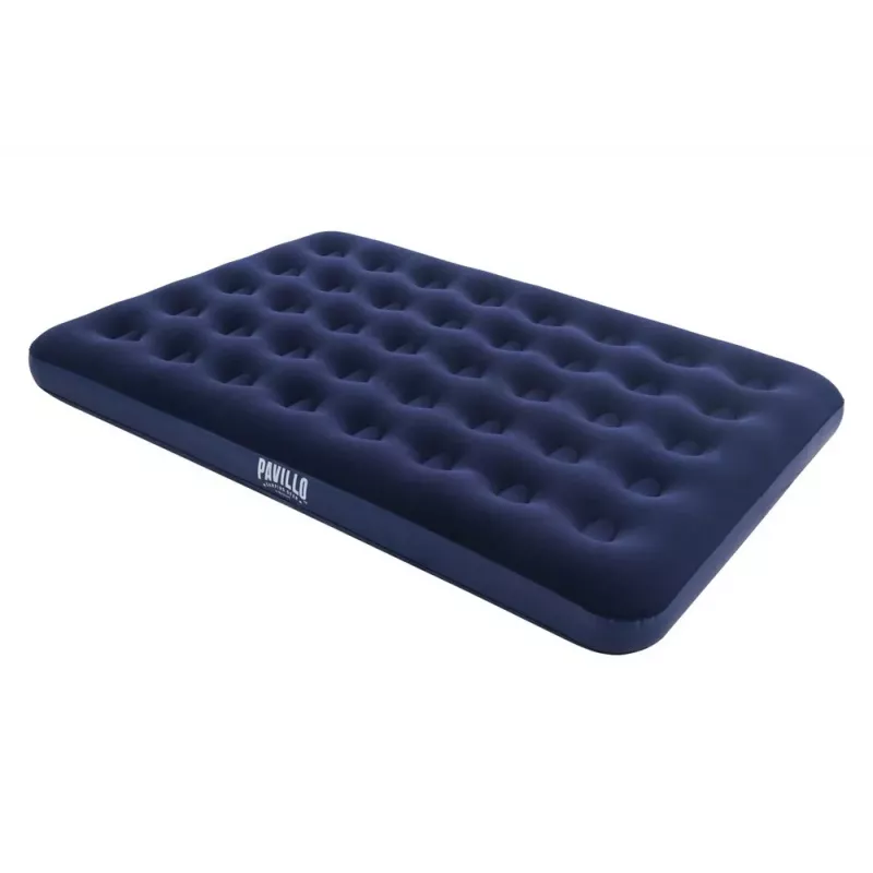 Bestway Luftmatratze 191 x 137 x 22 cm Doppel Flocked Top Coil Beam Blau/Grau 67002