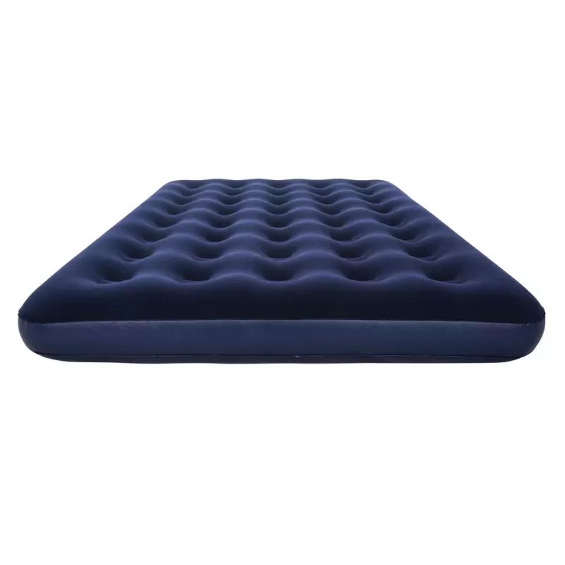 Bestway Luftmatratze 191 x 137 x 22 cm Doppel Flocked Top Coil Beam Blau/Grau 67002