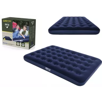 Bestway Luftmatratze 191 x 137 x 22 cm Doppel Flocked Top Coil Beam Blau/Grau 67002
