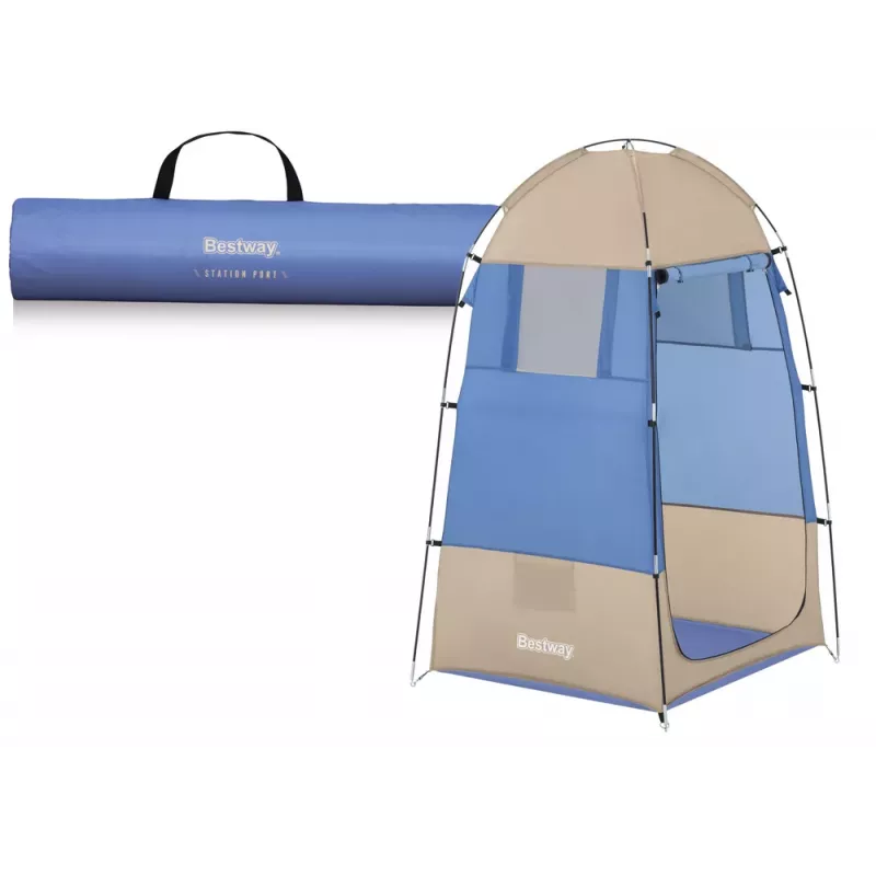 Bestway Beach Changing Room Tent 110 x 110 x 190 cm Blau und Grau