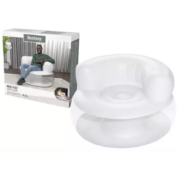 Bestway 75138 Inflatable Chair Comfy Lounge White 112x112x70 cm