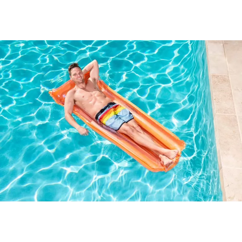 Bestway 44013 Aufblasbare Luftmatratze zum Schwimmen, Orange, 183 x 76 cm
