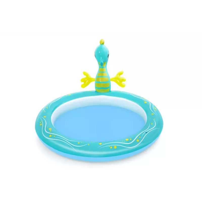 Bestway 53114 Aufblasbares Aquarium-Wasserspielcenter mit Rutsche, 239 x 206 x 86 cm