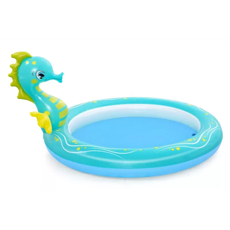 Bestway 53114 Aufblasbares Aquarium-Wasserspielcenter mit Rutsche, 239 x 206 x 86 cm