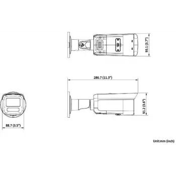 Hikvision DS-2CD2T86G2H-IS2U/SL(2.8mm) 8MP Bullet IP Kamera mit AcuSense, Blitzlicht und Audioalarm