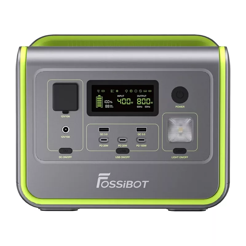 FOSSIBOT F800 800W Portable Power Station (Grün)