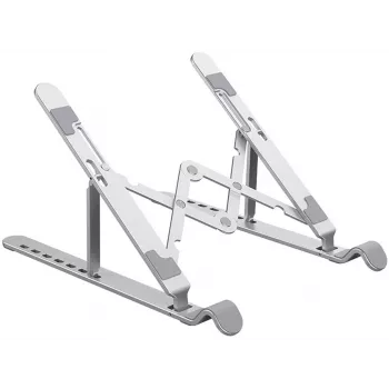 ORICO Aluminum Alloy Laptop Stand PFB-A2-SV-BP - Silber, höhen- und neigungsverstellbar, klappbar, ergonomisch, kompatibel mit 11-17 Zoll Laptops