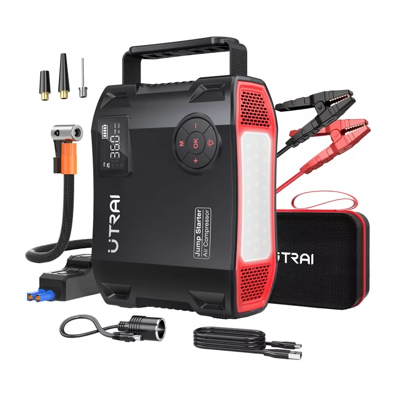 UTRAI JS5 Starthilfe mit Kompressor 2000A Spitze 16000mAh 150 PSI