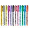 LEAN Set Metallic Nylon Dekorative Farbmarker 12 Stk.
