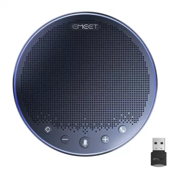 EMEET OfficeCore M3 Konferenzlautsprecher - 8-Mikrofon-Array, KI-Rauschunterdrückung, Bluetooth 5.1, USB-C, 18h Akku