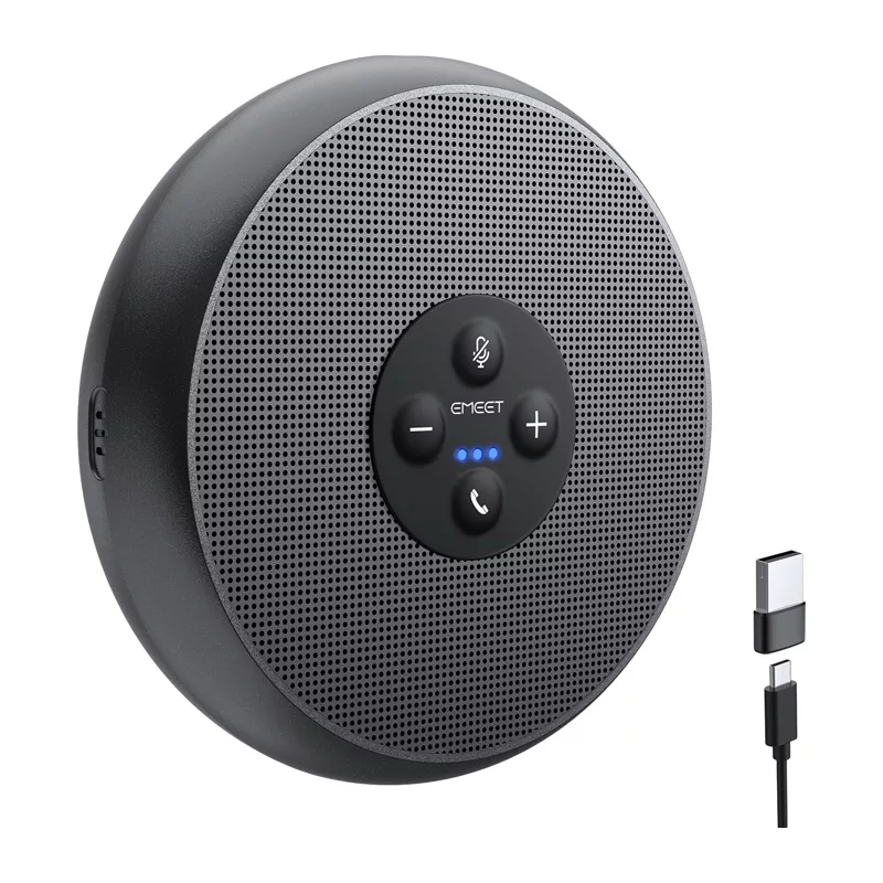 EMEET OfficeCore M1A Konferenzlautsprecher - USB-C & Bluetooth 5.0, KI-Rauschunterdrückung, 360° Sprachaufnahme