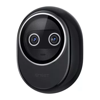 EMEET Piko+ Webcam 4K UHD mit Autofokus, Dual-Mikrofonen, Datenschutzblende, USB-C, Schwarz