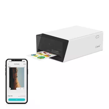 Liene Pix Cut 2-in-1 Tragbarer Fotodrucker - ZINK-Technologie, Bluetooth 5.0, eingebauter Cutter, Aufkleberdrucke