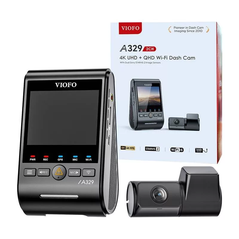 VIOFO A329S-2CH Dual-Channel 4K+2K Dash Camera mit GPS und Wi-Fi