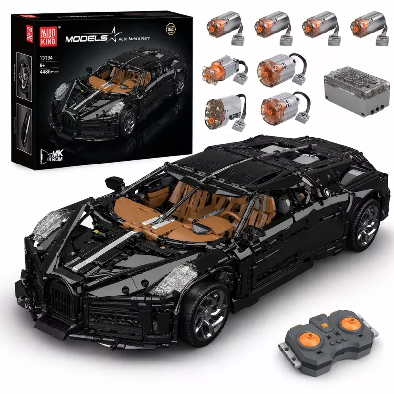 MOULD KING La Voiture Noire Baukasten 13163S - 4800 Teile 1:8 Maßstab Bugatti Nachbau