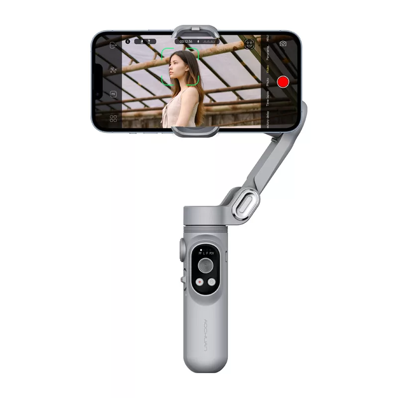 AOCHUAN X Gimbal (Grau) - 3-Achsen Smartphone-Stabilisator