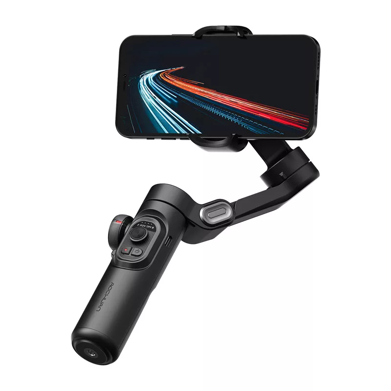 AOCHUAN XE Standard Gimbal (Schwarz) - 3-Achsen Smartphone-Stabilisator mit Bluetooth 5.0, 2600mAh Akku, klappbares Design