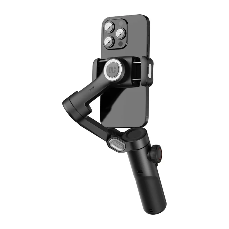AOCHUAN XE Standard Gimbal (Schwarz) - 3-Achsen Smartphone-Stabilisator mit Bluetooth 5.0, 2600mAh Akku, klappbares Design
