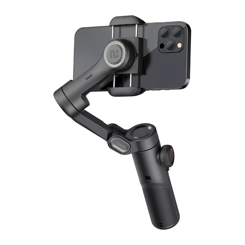 AOCHUAN XE Standard Gimbal (Schwarz) - 3-Achsen Smartphone-Stabilisator mit Bluetooth 5.0, 2600mAh Akku, klappbares Design