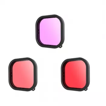 TELESIN Lens Waterproof Filter Set für GoPro Hero 9 / Hero 10 / Hero 11 / Hero 12 (GP-FLT-904)