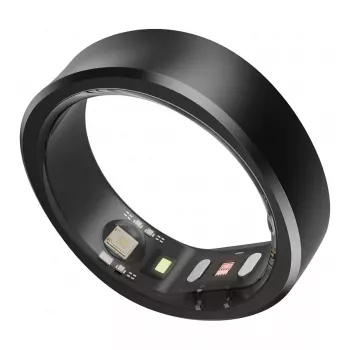 RingConn Smart Ring Gen2 für Damen und Herren - Schlaf- und Fitness-Tracking Wearable - Herzfrequenz - Matt Schwarz Größe 9