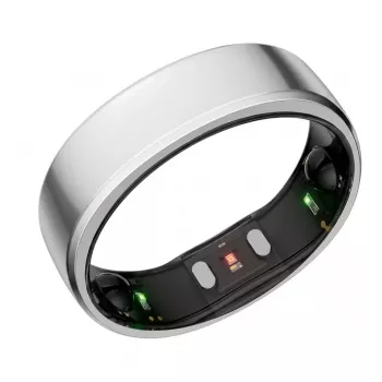 RingConn Smart Ring Gen2 für Damen und Herren - Schlaf- und Fitness-Tracking Wearable - Herzfrequenz - Future Silver Größe 10