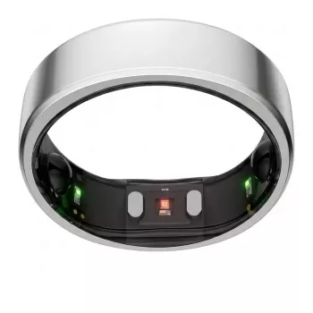 RingConn Smart Ring Gen2 für Damen und Herren - Schlaf- und Fitness-Tracking Wearable - Herzfrequenz - Future Silver Größe 12
