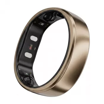 RingConn Smart Ring Gen2 Air für Damen und Herren - Schlaf- und Fitness-Tracking Wearable - Herzfrequenz - Dune Gold Größe 12