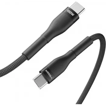 VEGER USB-C auf USB-C PD 100W Kabel 1,5m, Schwarz