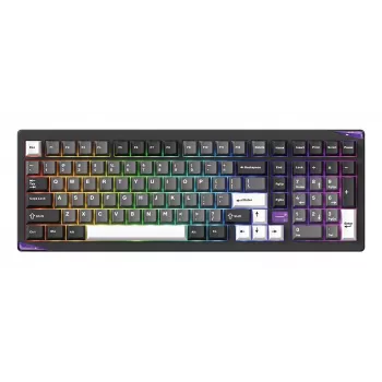 AKKO GEM 02 VIA Kabelgebundene Mechanische Tastatur, TKL 87 Tasten, Schwarz & Silber, Hot-Swappable, RGB, USB-C