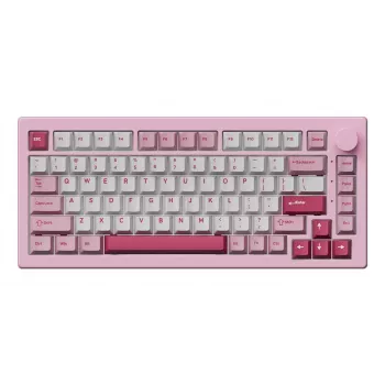 AKKO 5075 V3 Mechanische Tastatur 75% 82-Tasten Multi-Mode Wireless/Bluetooth/USB-C Hot-Swappable PBT ASA RGB Gasket Mount Schwarz & Cyan